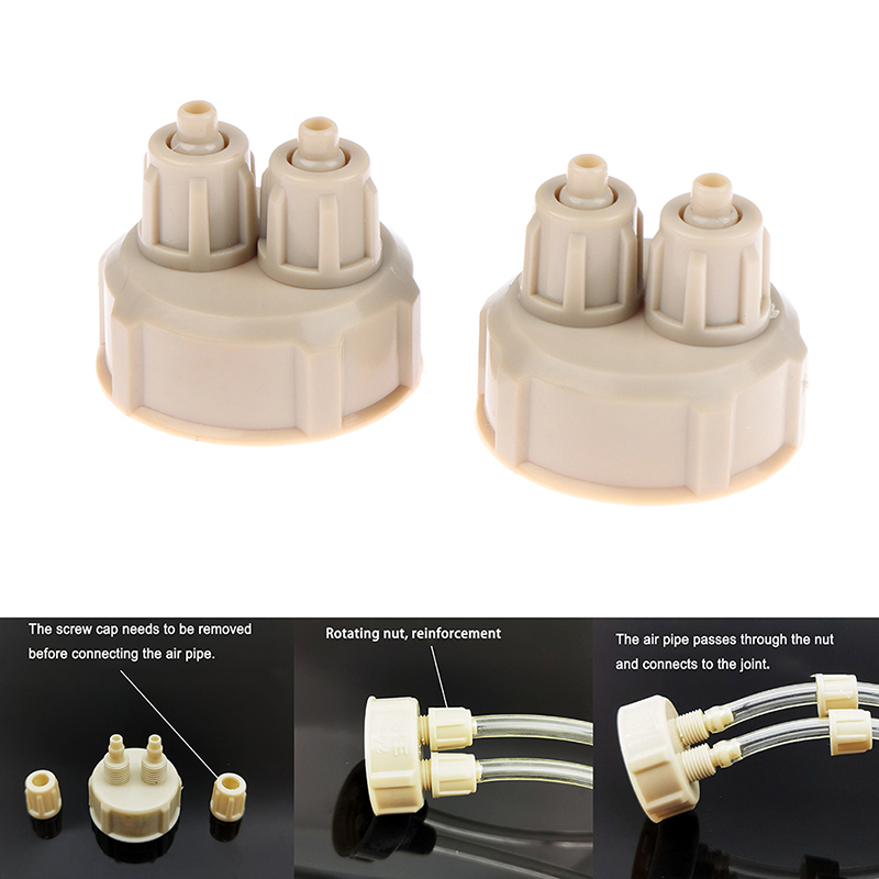 Planted Aquarium Youtube - 2 stuks ABS Aquarium CO2-systeem Buisventiel