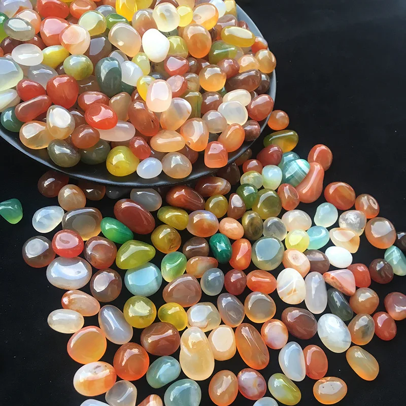 Planted Aquarium Air Stone - 100g Agaat Kiezels, Kleurrijke Decoratieve Stenen