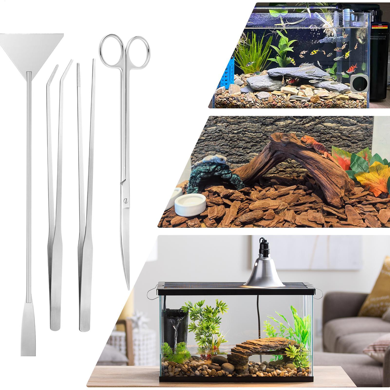 4 Stuks Aquarium Tool Kit Rvs  - Planted Aquarium Maintenance recensie en prijs